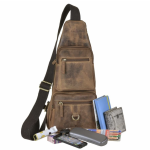 sac à bandoulière cuir vintage I.