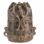 sac polochon cuir vintage