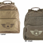 Vintage aviator Backpack XL  kaki / camel