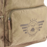 Vintage aviator Backpack XL  kaki / camel - Image 3