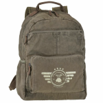 Vintage aviator Backpack XL  kaki / camel - Image 7