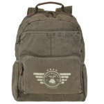 Vintage aviator Backpack XL  kaki / camel - Image 8