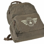 Vintage aviator Backpack XL  kaki / camel - Image 10