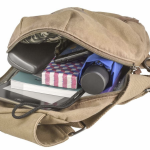 Vintage aviator crossbody bag camel / khaki - Image 15