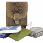 Vintage outdoor beltbag leather Stag - Image 8