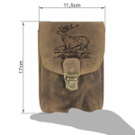 Vintage outdoor beltbag leather Stag - Image 2