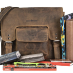 Vintage messenger leather - Image 2