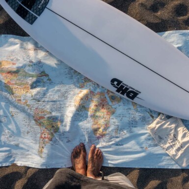 surf map towel