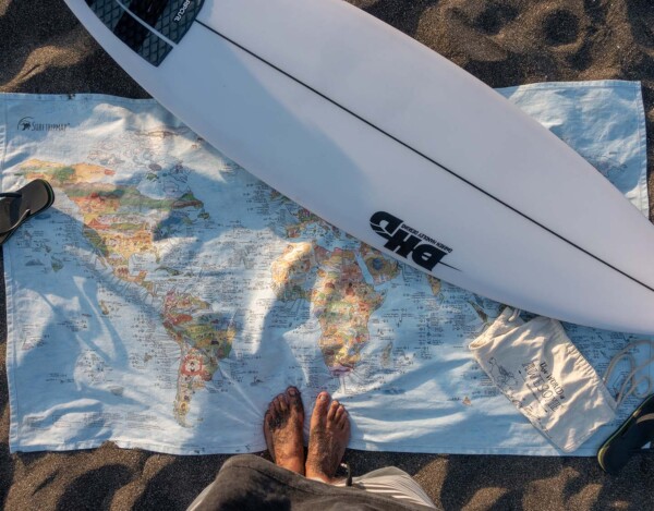 surf map towel